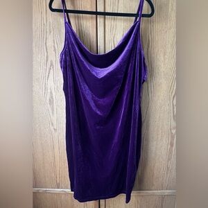 Elegant Purple Velvet Dress
